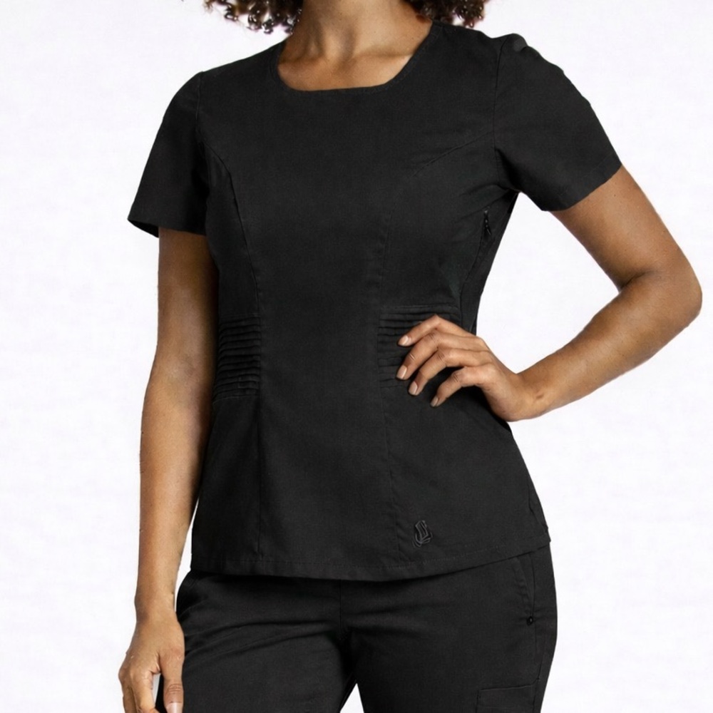 Jaanuu Black Women's Pants & Top scrubs set